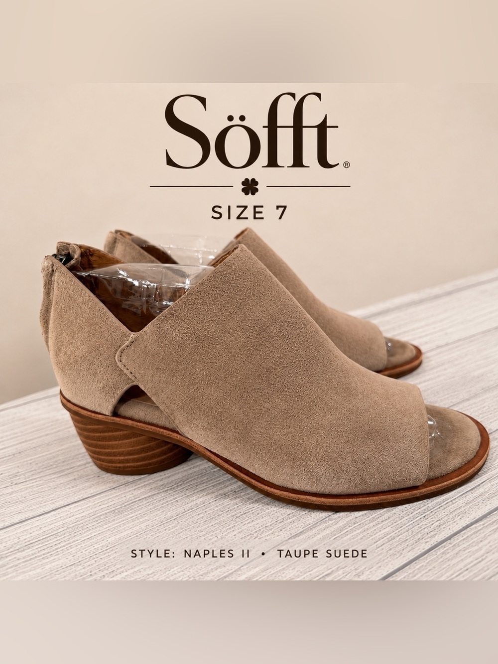 SOFFT Tan Mules with Comfortable Fit and Stylish Design/size 7